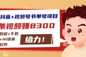 (2908期)最新抖音+视频号书单号项目:一条视频赚8300【详细教程+AI语音合成软件】