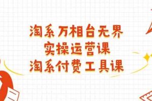 淘系万相台无界实操运营课:淘系付费工具课(63节课)
