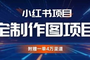 小红书私人定制图项目，附赠一单4W渠道【揭秘】