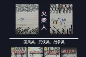 火柴人短视频-纸上谈兵，独一无二的视频展示风格，国风，战争动画，短视频差异化新赛道