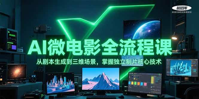 （15195期）AI微电影全流程课，从剧本生成到三维场景，掌握独立制片核心技术网赚项目-副业赚钱-互联网创业-资源整合白嫖の网赚