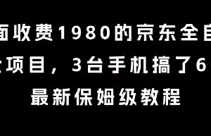 外面收费1980的京东全自动掘金项目，3台手机搞了6张，最新保姆级教程【揭秘】