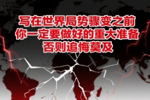 付费文章：写在世界局势骤变之前，你一定要做好的重大准备，否则追悔莫及