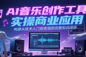 AI音乐创作工具实操商业应用，构建从技术入门到变现的完整知识闭环