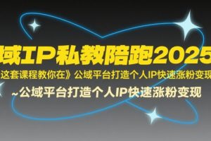 全域IP私教陪跑2025年，这套课程教你在​公域平台打造个人IP快速涨粉变现