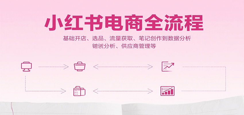 小红书电商全流程，基础开店、选品、流量获取、笔记创作到数据分析、供应商管理等网赚项目-副业赚钱-互联网创业-资源整合白嫖の网赚