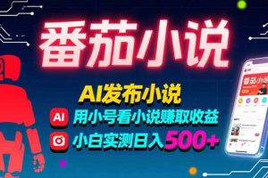 （15665期）稳定3年番茄小说AI写小说赚取稿费，多号看小说赚取收益，小白实测单日500+