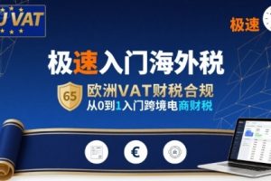 极速入门海外税，欧洲VAT财税合规，从0到1入门跨境电商财税