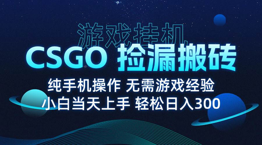 20250826090009-68ad77999082b.jpg (15820期)8月最新游戏搬砖,CSGO纯挂机,不需要玩游戏,实现真挂机,月入1W+
