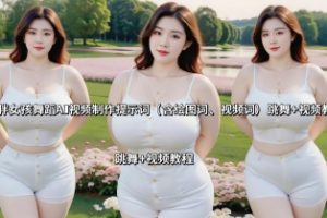 微胖女孩舞蹈AI视频制作提示词（含绘图词、视频词） 跳舞+视频教程