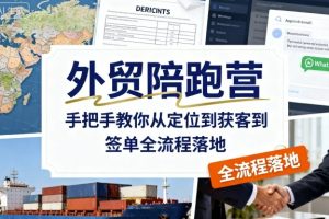 外贸陪跑营，手把手教你从定位到获客到签单全流程落地