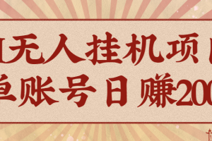AI无人挂机项目，一个可持续自动化变现收益的玩法，单账号日多赚200+