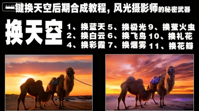 一键换天空后期合成教程，风光摄影师的秘密武器网赚项目-副业赚钱-互联网创业-资源整合白嫖の网赚