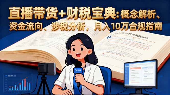 （16444期）直播带货+财税宝典：概念解析、资金流向、涉税分析，月入10万合规指南网赚项目-副业赚钱-互联网创业-资源整合白嫖の网赚