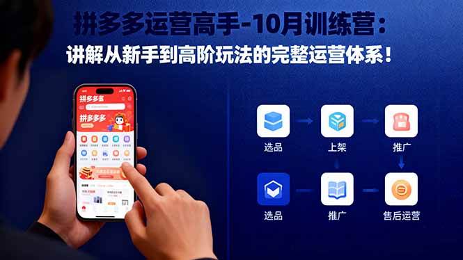 （16448期）拼多多运营高手-10月训练营：讲解从新手到高阶玩法的完整运营体系！网赚项目-副业赚钱-互联网创业-资源整合白嫖の网赚