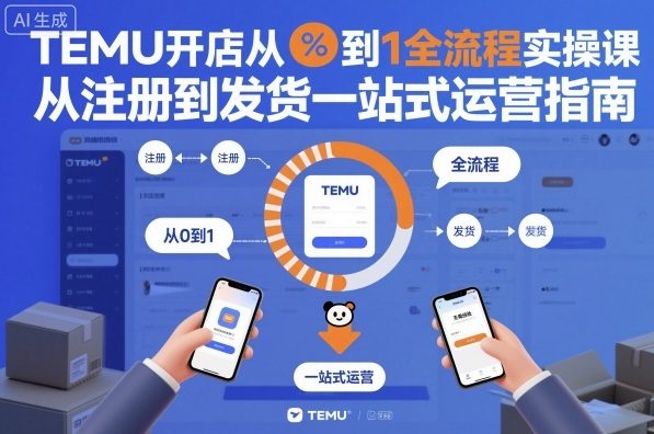 TEMU开店从0到1全流程实操课，从注册到发货一站式运营指南网赚项目-副业赚钱-互联网创业-资源整合白嫖の网赚