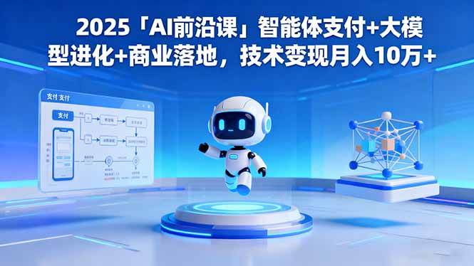 （16459期）2025「AI前沿课」智能体支付+大模型进化+商业落地，技术变现月入10万+网赚项目-副业赚钱-互联网创业-资源整合白嫖の网赚