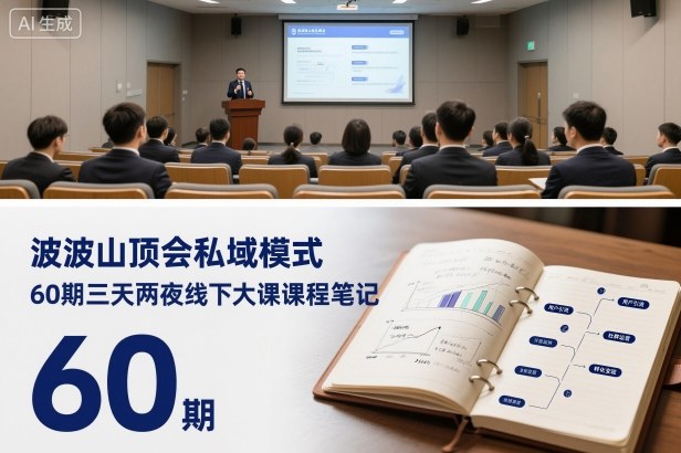 波波山顶会私域模式60期三天两夜线下大课课程笔记（文档）网赚项目-副业赚钱-互联网创业-资源整合白嫖の网赚