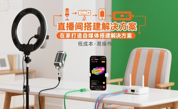 直播间搭建解决方案，在家打造自媒体搭建解决方案网赚项目-副业赚钱-互联网创业-资源整合白嫖の网赚