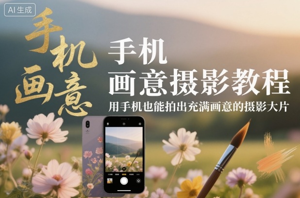 手机画意摄影教程,用手机也能拍出充满画意的摄影大片网赚项目-副业赚钱-互联网创业-资源整合白嫖の网赚