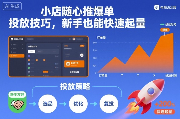 小店随心推爆单投放技巧，新手也能快速起量网赚项目-副业赚钱-互联网创业-资源整合白嫖の网赚