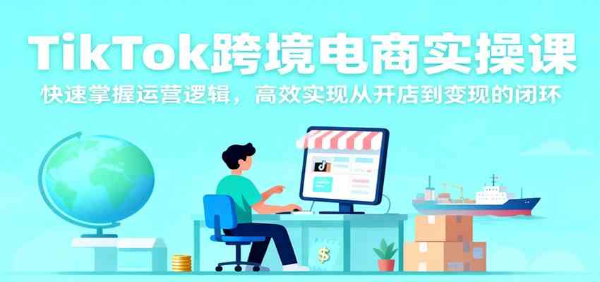 TikTok跨境电商实操课，快速掌握运营逻辑，高效实现从开店到变现的闭环网赚项目-副业赚钱-互联网创业-资源整合白嫖の网赚