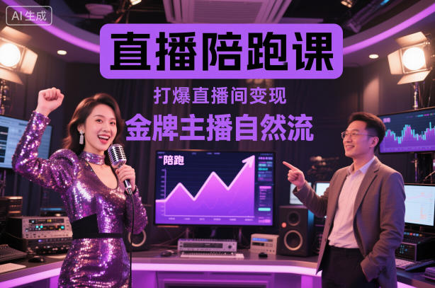 直播陪跑课,金牌主播自然流打爆直播间,复制高变现玩法网赚项目-副业赚钱-互联网创业-资源整合白嫖の网赚