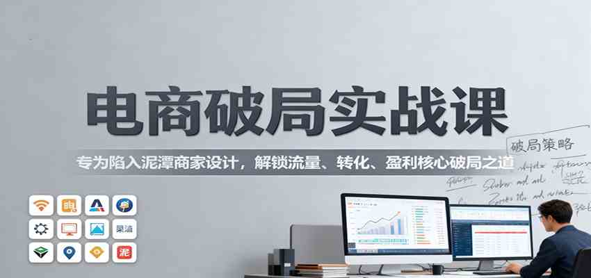 电商破局实战课：专为陷入泥潭商家设计，解锁流量、转化、盈利核心破局之道网赚项目-副业赚钱-互联网创业-资源整合白嫖の网赚