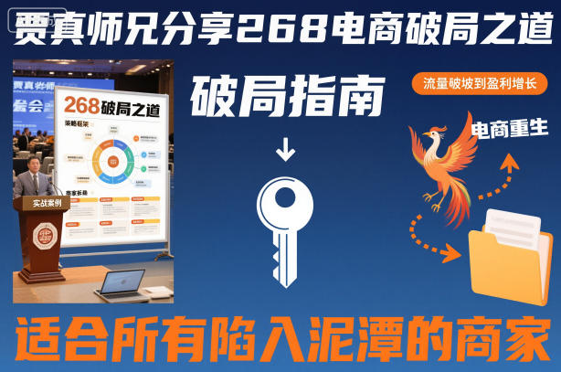 贾真师兄分享268电商破局之道-适合所有陷入泥潭的商家网赚项目-副业赚钱-互联网创业-资源整合白嫖の网赚