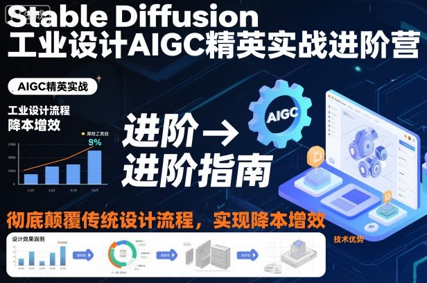 StableDiffusion工业设计AIGC精英实战进阶营，彻底颠覆传统设计流程，实现降本增效网赚项目-副业赚钱-互联网创业-资源整合白嫖の网赚