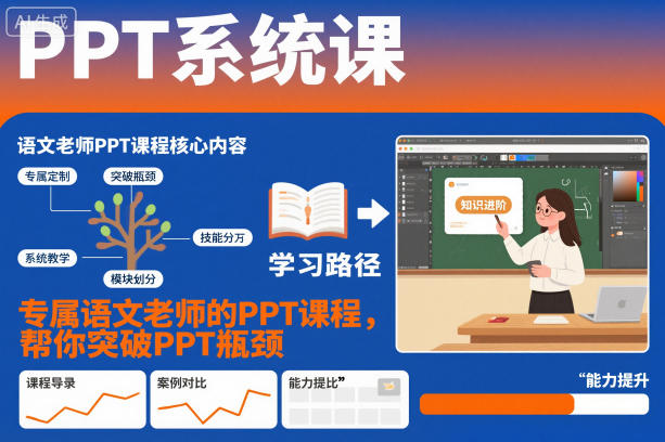 PPT系统课，专属语文老师的PPT课程，帮你突破PPT瓶颈网赚项目-副业赚钱-互联网创业-资源整合白嫖の网赚