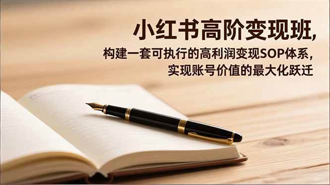 （16633期）小红书高阶变现班，构建一套可执行的高利润变现SOP体系，实现账号价值的最大化跃迁-元界资源网
