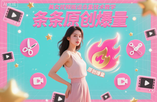 美女视频搬运去重技术教学，条条原创爆量-元界资源网