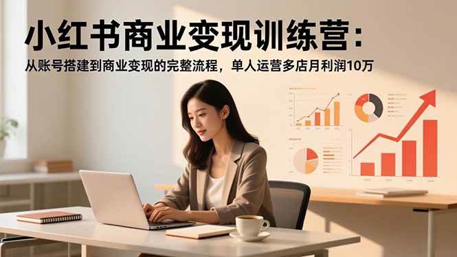 （16698期）小红书商业变现训练营：从账号搭建到商业变现的完整流程，单人运营多店月利润10万网赚项目-副业赚钱-互联网创业-资源整合白嫖の网赚