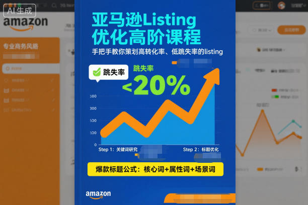亚马逊Listing优化高阶课程，手把手教你策划高转化率、低跳失率的listing网赚项目-副业赚钱-互联网创业-资源整合白嫖の网赚