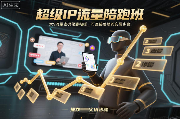 超级IP流量陪跑班,大V流量密码倾囊相授,可直接落地的实操步骤网赚项目-副业赚钱-互联网创业-资源整合白嫖の网赚