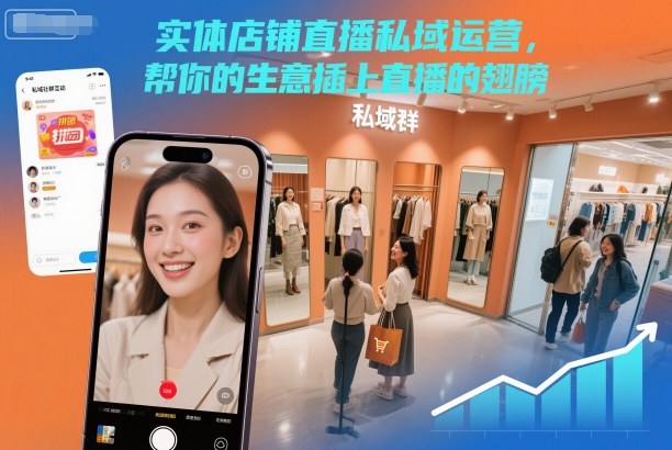 实体店铺直播私域运营，帮你的生意插上直播的翅膀网赚项目-副业赚钱-互联网创业-资源整合白嫖の网赚