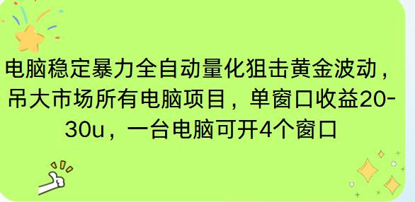 （16737期）电脑EA策略挂机项目单窗口收益20-30u，单电脑可挂5-10个窗口收益稳健4位数网赚项目-副业赚钱-互联网创业-资源整合白嫖の网赚
