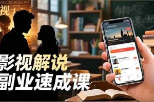 (16740期)Tk影视解说副业速成课,软件安装、全流程实操、爆款预设,新手两周变现
