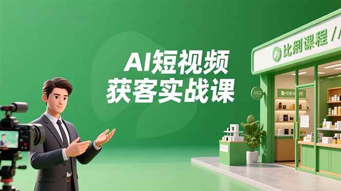 （16747期）AI短视频获客实战课，数字人创作、实体行业应用、精准引流，30天获取客源月入6万+网赚项目-副业赚钱-互联网创业-资源整合白嫖の网赚