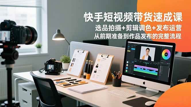 （16752期）快手短视频带货速成课，选品拍摄+剪辑调色+发布运营，从前期准备到作品发布的完整流程网赚项目-副业赚钱-互联网创业-资源整合白嫖の网赚