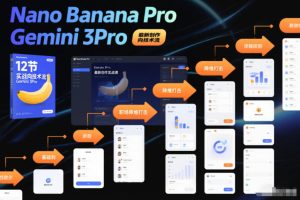 Nano Banana Pro Gemini 3Pro,最新创作实战课,12节实战向技术流,职场降维打击