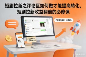 短剧拉新之评论区如何做才能提高转化，短剧拉新收益翻倍的必修课