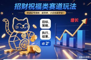 招财祝福类赛道玩法,快速起号涨粉,超简单,小白也能学会!