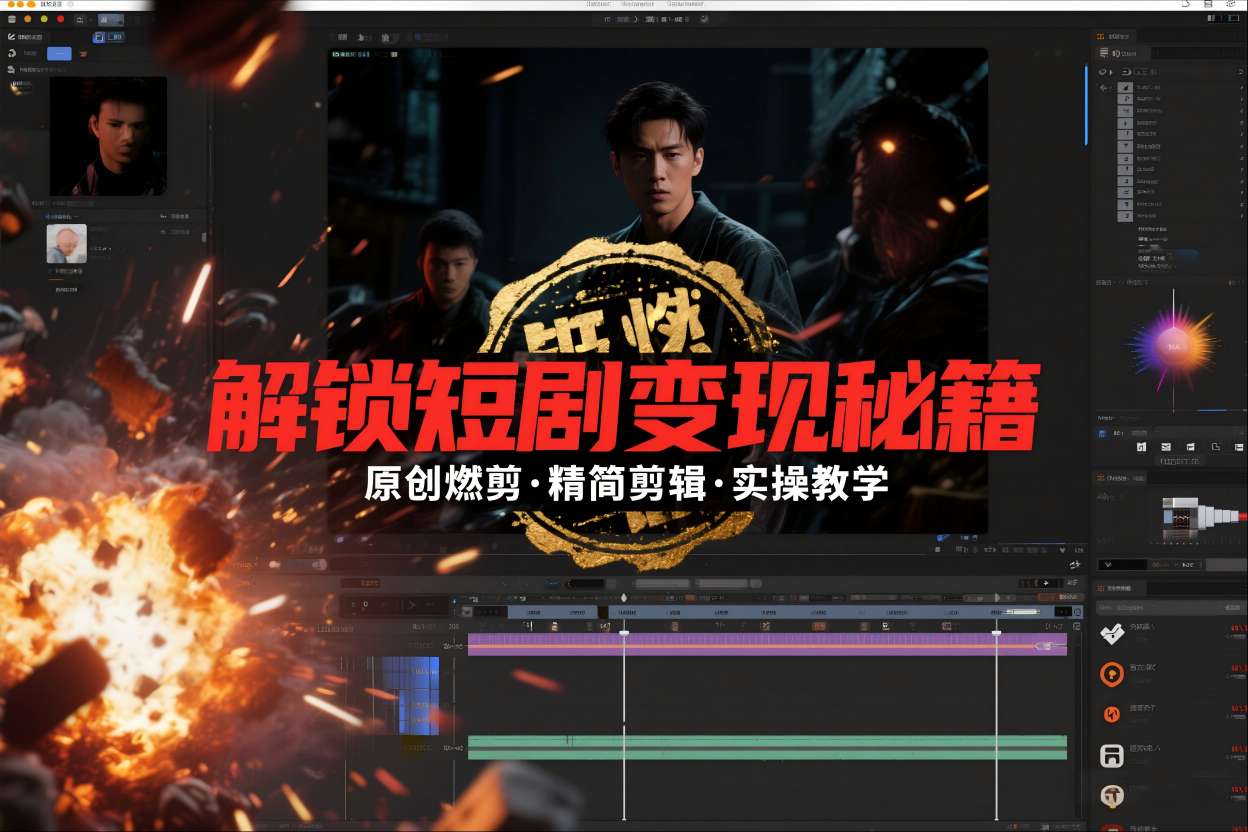 短剧拉新之原创燃剪精简剪辑实操课，解锁短剧变现秘籍网赚项目-副业赚钱-互联网创业-资源整合白嫖の网赚