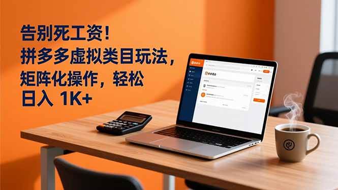 （16943期）告别死工资！拼多多虚拟类目玩法，矩阵化操作，轻松日入1K+网赚项目-副业赚钱-互联网创业-资源整合白嫖の网赚