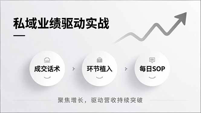 （16988期）私域业绩驱动实战，成交话术、环节植入、每日SOP，聚焦增长，驱动营收持续突破网赚项目-副业赚钱-互联网创业-资源整合白嫖の网赚