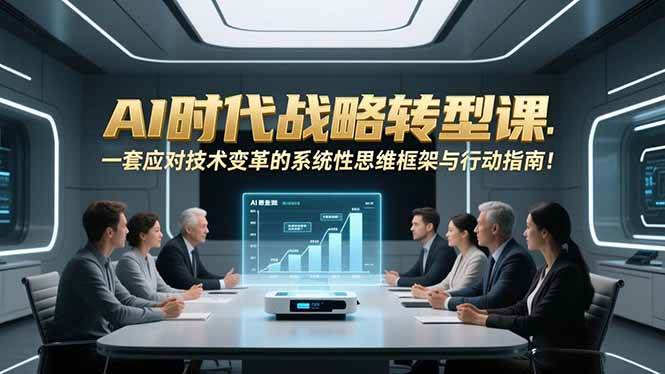 （16989期）AI时代战略转型课：一套应对技术变革的系统性思维框架与行动指南！网赚项目-副业赚钱-互联网创业-资源整合白嫖の网赚