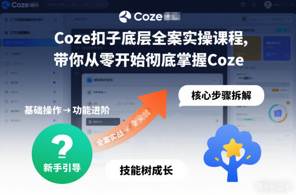 Coze扣子底层全案实操课程，带你从零开始彻底掌握Coze网赚项目-副业赚钱-互联网创业-资源整合白嫖の网赚