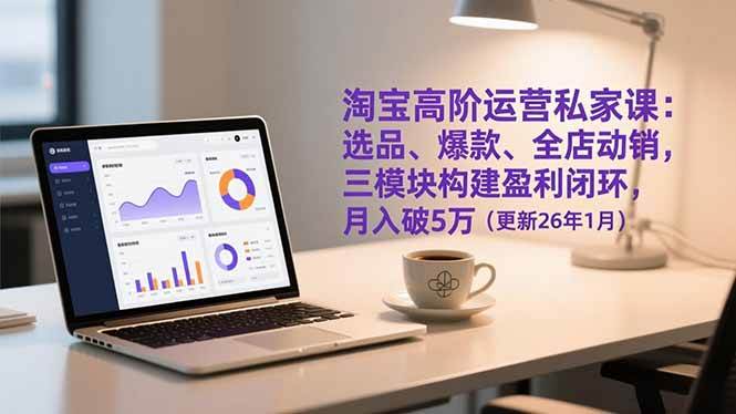 （17016期）淘宝高阶运营私家课：选品、爆款、全店动销，三模块构建盈利闭环，月入破5万（更新26年1月）网赚项目-副业赚钱-互联网创业-资源整合白嫖の网赚